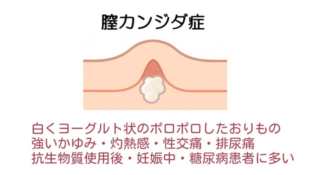 膣カンジダ症の特徴(写真・イラスト)